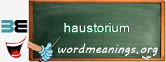 WordMeaning blackboard for haustorium